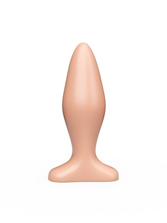 Телесный анальный плаг - 11,5 см.